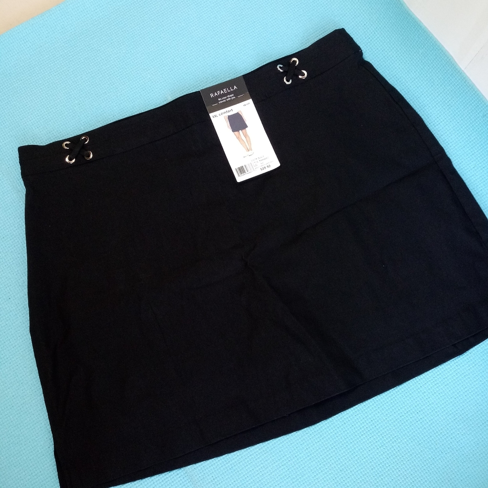 NWT Rafaella Comfort Skort Black Size XXL